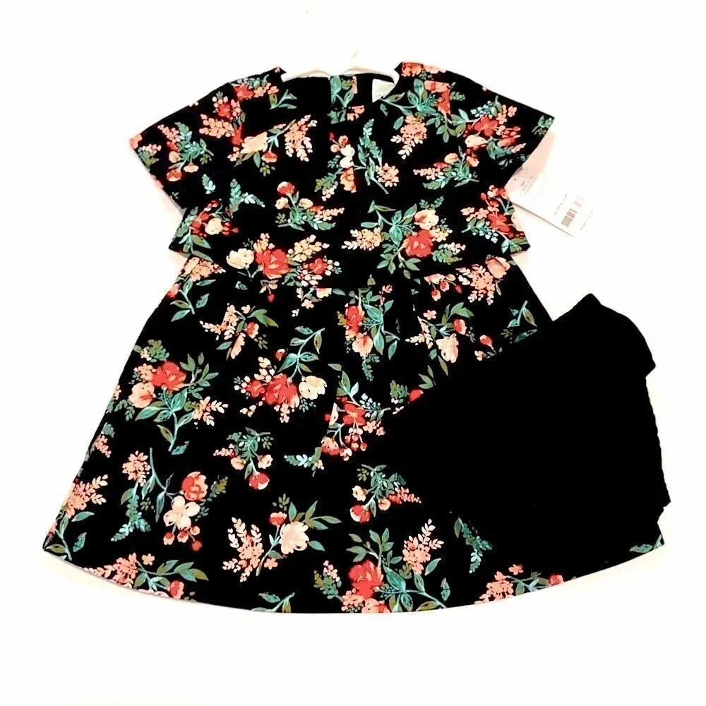 NWT Carters Floral Dress with Bloomers Diaper Cover